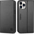 SHIELDON Case for iPhone 12 Pro Max 5G, Genuine Leather Wallet Case Magnetic RFID Blocking Card Holder Kickstand Shockproof Cover Compatible with ...