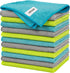 FIXSMITH Microfiber Cleaning Cloth - Pack of 12, Multi-Functional Cleaning Towels, Size: 12 x 16 in, Highly Absorbent Cleaning Rags, Lint-Free, St...