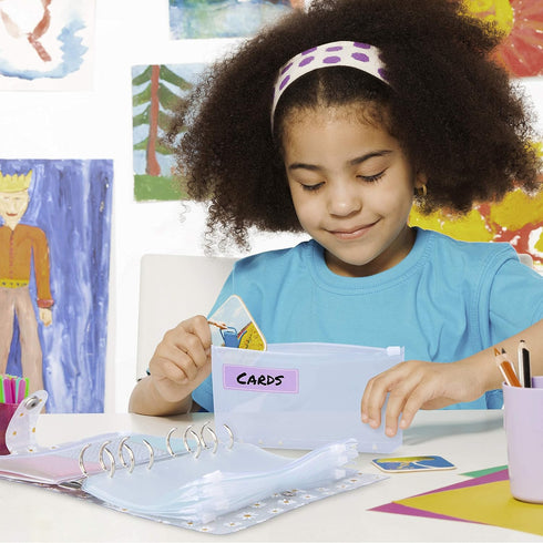 A6 Binder Cover and 12 Clear Envelopes, Budget Binder with Cash Envelopes for Budgeting, Binder Pockets Cash Envelope Wallet, Budget Planner Organ...