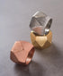 DII Decorative Geometric Napkin Ring Set, Triangle Band Gold, 6 Count...