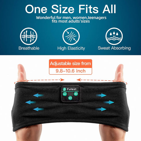 Sleep Headphones Bluetooth Headband,Sleeping Headphones Sports Headband Headphones, Long Time Play Sleeping Headsets with Built in Speakers Perfec...