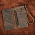 Le'aokuu Mens Genuine Leather Bifold Wallet Organizer Checkbook Removable Chain Wallet...