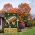 Fall Football Welcome Garden Flag 12 x 18 Inch Vertical Double Sided Burlap, Autunm Leaves Yard Flags for Yard Thanksgiving Holiday Outside Outdoo...