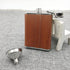 3oz Brown Red Leather Wrapped Hip Flask with a Funnel 18/8 Stainless Steel-YM102...