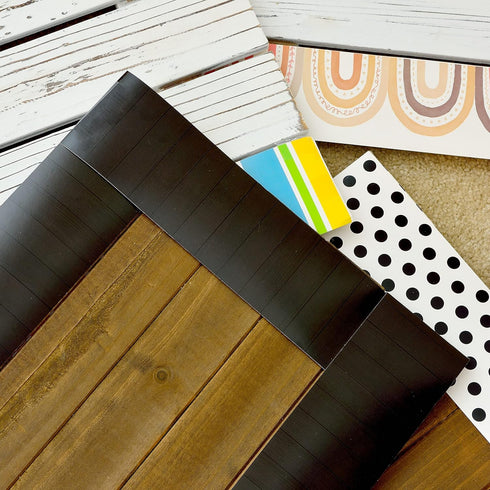 Youngever 52.5 ft Bulletin Board Borders for Classroom Decoration (Black Wood Design)...
