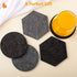 Urbanstrive 6 PCS Coasters Absorbent Felt Coasters for Drinks Bar Home, 4 Inch (Black Round)...
