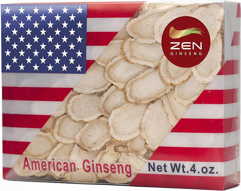 1 Box of Hand Selected American Wisconsin Ginseng Slice (4 Oz.) - Boost Your Immune System Fast...