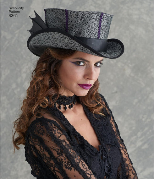 Simplicity 8361 Women's Steampunk Hat Sewing Pattern, Sizes S-L...