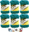 Bulk Buy: Lily Sugar'n Cream Yarn 100% Cotton Solids and Ombres (6-Pack) Medium #4 Worsted Plus 4 Lily Patterns (Teal 01133)...