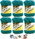 Bulk Buy: Lily Sugar'n Cream Yarn 100% Cotton Solids and Ombres (6-Pack) Medium #4 Worsted Plus 4 Lily Patterns (Teal 01133)...