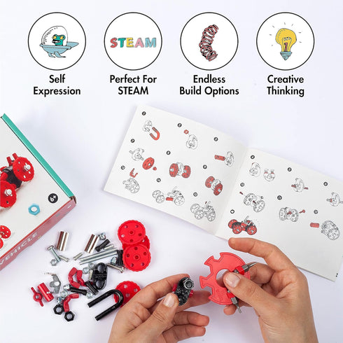 Vehicle Stem Building Toys, Educational Build Your Own Robot Toy for Kids Age 6 7 8 9+ Year Old Boys and Girls, Stem Toys Engineering Kit, Constru...