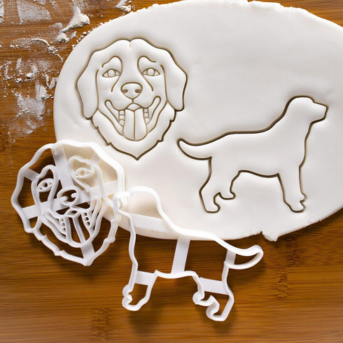 Set of 2 Labrador Retriever cookie cutters (Body & Face), 2 pieces - Bakerlogy...