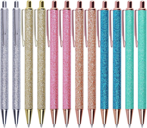 12 Pcs Glitter Ballpoint Pens...