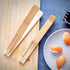 Bamboo Cooking Tongs (Set of 2) – 11” Foldable Kitchen Tongs with Space-Saving Design, Non-Scratch Grip for BBQ, Salad, Camping & Serving – Natura...