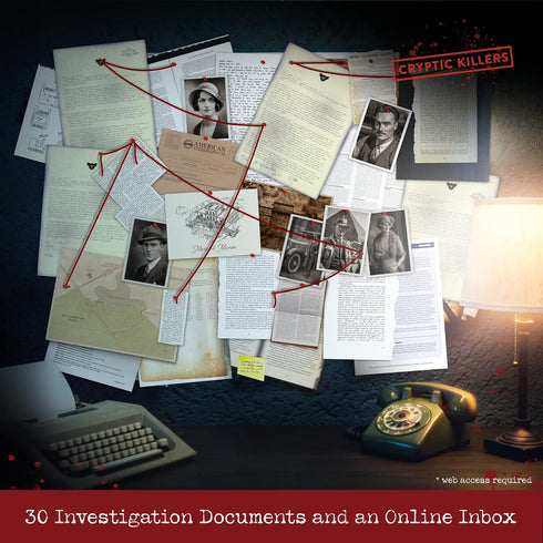 Cryptic Killers Unsolved murder mystery game - Cold Case Files Investigation Detective Evidence & Crime File - individuals, date nights & party ga...