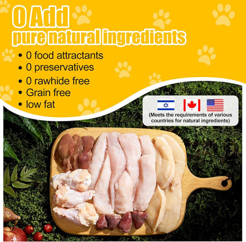 Chicken Jerky Strips Dog Treats, Low Fat, w/Taurine Training Treats for Small Medium and Large Dogs, 11.6 oz...