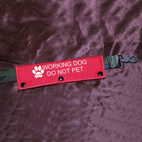 Funny Dog Leash Sleeve Working Dog Do Not Pet Dog Leash Wrap Wrap Alert Hanging ID Patch Tag Pet Birthday Gift?Working Not Pet-Sleeve?...