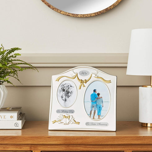 Lawrence 590143 Satin Silver & Brass Plated 2 Opening Picture Frame...