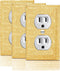 Gaocai 3 Pcs Silver Shiny Golden Rhinestones Light Switch Cover Plate Outlet Covers Durable Silver Rhinestone Wall Plate Cover Decorative Switch P...
