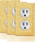 Gaocai 3 Pcs Silver Shiny Golden Rhinestones Light Switch Cover Plate Outlet Covers Durable Silver Rhinestone Wall Plate Cover Decorative Switch P...