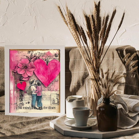 Posterizer 1 pcs-Valentine’s Day-themed digital photo album cute poster -1-Romantic Art-Holiday Poster Collection-Gift for Couples boyfriend girlf...