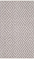 SAFAVIEH Montauk Collection Accent Rug - 2'6" x 4', Grey & Ivory, Handmade Trellis Cotton, Ideal for High Traffic Areas in Entryway, Living Room, ...