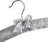 Grey Satin Padded Sweater Hangers 5 Pack, Blouse Hanger with Thick & Soft Foam for Bridal Wedding Dress Lingerie, Smooth Silk Covered Shirt Hanger...