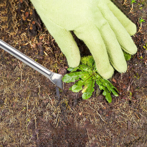 Weed Puller Tool Hand Weeder Dandelion Weeder Tool with Ergonomic Handle, Stainless Steel Manual Weed Puller Bend...