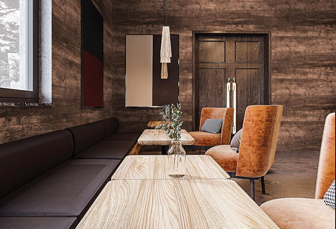 Dimoon 197''x17.7"Wood Wallpaper Brown Wood Paper Wood Plank Wood Peel and Stick Wallpaper Removable Rustic Wood Grain Self Adhesive Vintage Distr...