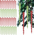 60 Pieces Twisted Icicle Ornament Christmas Tree Decoration Glitter Spiral Strip Hangings for Christmas Holiday Party Wedding Accessories, 5.1 Inc...
