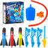 Toy Rocket Launcher for Kids, Flying Foam Rocket & Jump Air Launching Pad, Fun Outdoor Outside Activitie Sport Game Birthday Gift Idea Present for...