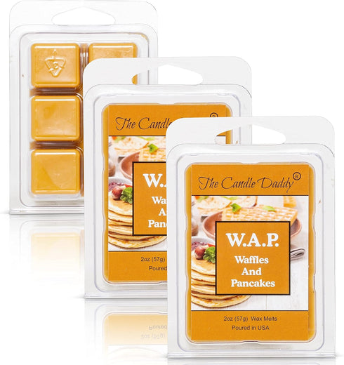 The Candle Daddy W.A.P. - Waffles and Pancakes - Waffles and Pancakes with Syrup and Butter Scented Melt - Maximum Scent Wax Cubes/Melts - 1 Pack ...