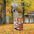 Be Thankful Cat Home Decorative Fall Garden Flag, Autumn Yard Lawn Maple Leaves Outside Decor, Thanksgiving Farmhouse Outdoor Small Burlap Decorat...
