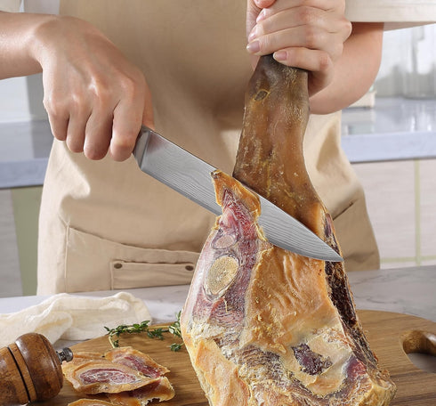 PAUDIN 8-Inch Carving Knife - Ultra Sharp Brisket Slicing Knife, Premium German Stainless Steel With Ergonomic Handle for BBQ, Roast, Meats and Ve...