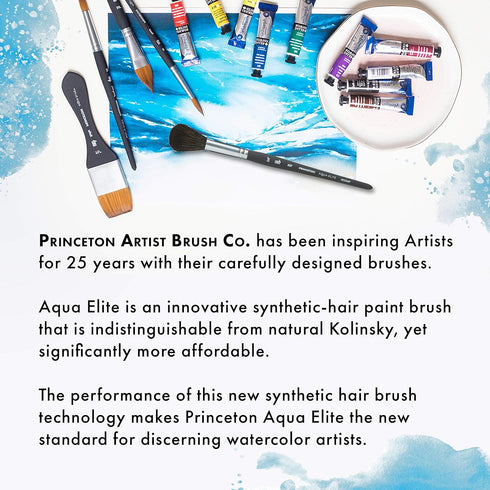 Princeton Aqua Elite Paintbrush, Size 6, Matte Black...