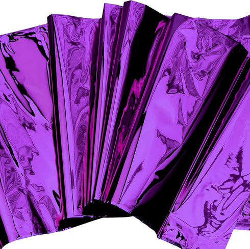 Purple Foil Tablecloth Plastic Table Cover Rectangle Table Tinsel Foil Table Cloth for Wedding Anniversary Bachelorette Birthday Baby Shower Gradu...