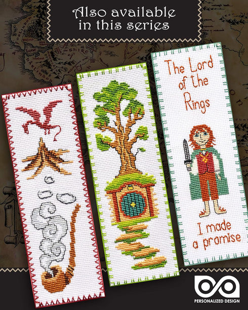 Cross Stitch Kit 'Lord of The Rings: I Want You for an Adventure' - DIY Embroidery Bookmark with Gandalf's Pattern...