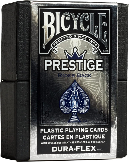 Bicycle Prestige Waterproof Plastic Playing Cards, Red & Blue (Colors May Vary)...