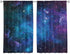 Cinbloo Galaxy Kitchen Curtains Out Space Wall Art Rod Pocket 27.5W x 39L Inch Blue Nebula Universe Room Decor Starry Star Fantasy Night Sky Print...