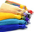 Makhry 8pcs 16cm/6.28 inches Cute Chunky Tassels Soft Elegant Handmade Silky Floss Tassels with 2.75 Inch Cord Loop and Chinese Knot for Woman Ear...