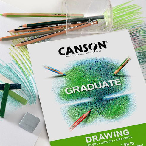 Canson Graduate Drawing Pad, Foldover, 9x12 inch, 30 Sheets | Artist Paper for Adults and Students - Drawing, Sketching and Art Journaling...