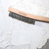 Wire Brush,Stainless Steel Wire Scratch Brush for Cleaning Rust with 14" Long Curved Beechwood Handle,Large...