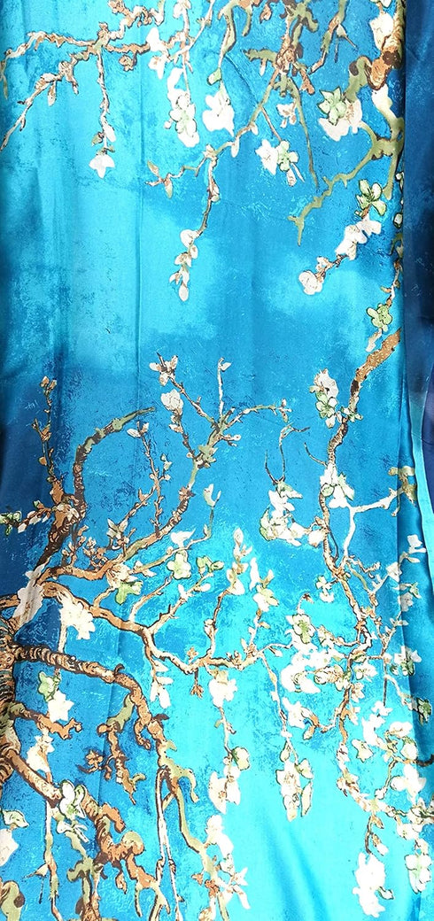 Shanlin Silk Feel Long Floral Satin Scarves for Women in Gift Box...
