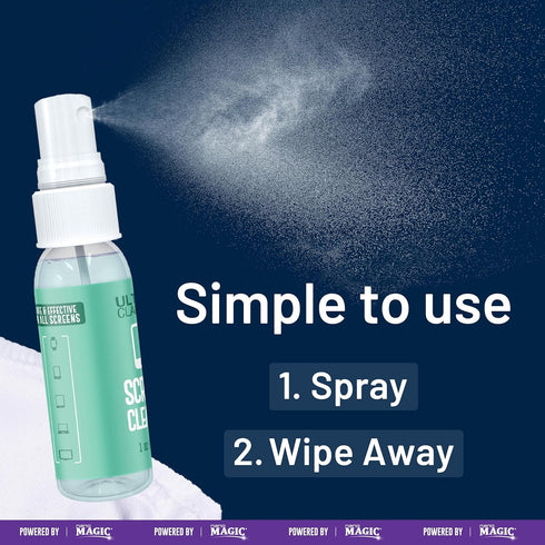 | Powered by Nano Magic Screen Cleaner 7oz Value Pack | 1oz Spray, 6oz Refill, Microfiber Cloth | Streak-Free, All Glass Surfaces | Ideal for Touc...