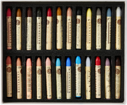 Sennelier Cardboard Oil Pastel Set, 24 Count (Pack of 1), Portrait...