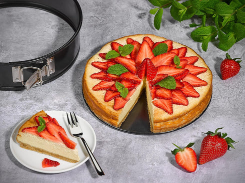 Tala Performance, 20cm Springform Round Cake Tin, Professional Gauge Carbon Steel with Whitford Eclipse Non-Stick Coating, Loose Base, Easy Releas...