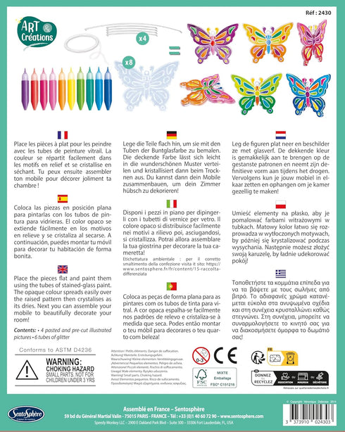 Stained Glass Mobile Butterflies Craft Kit...