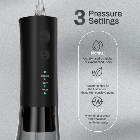 Water Flossers for Teeth, 300ML Cordless Water Flosser, Mornwell 3s Pressure Crescendo Oral Irrigator, Professional Rechargeable Portable Water Fl...