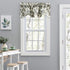 Ellis Curtain Madison Floral 58" x 15" Lined Scallop Valance, Blue...