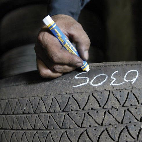 Markal - 51420 Tyre Marque Tire Marking Crayon for Temporary Tire Marking, -20 to 130 Degree F Temperature, 1/2" Diameter, 4-5/8" Length, White (P...